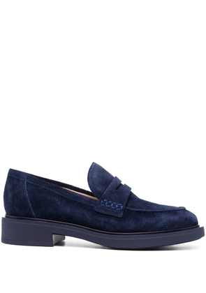 Gianvito Rossi round-toe suede loafers - Blue