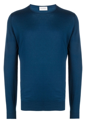 John Smedley round neck knit jumper - Blue