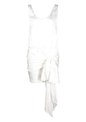Philosophy Di Lorenzo Serafini asymmetric tie-front mini dress - White