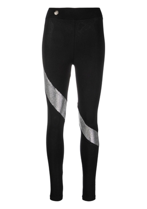 Philipp Plein embellished high-rise leggings - Black