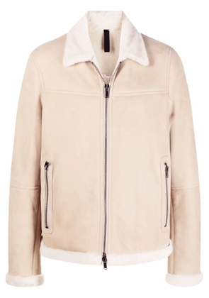 Tagliatore sheepskin zipped jacket - Neutrals