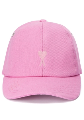 AMI Paris embroidered-logo baseball cap - Pink