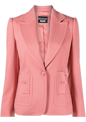 Boutique Moschino peak-lapel single-breasted blazer - Pink