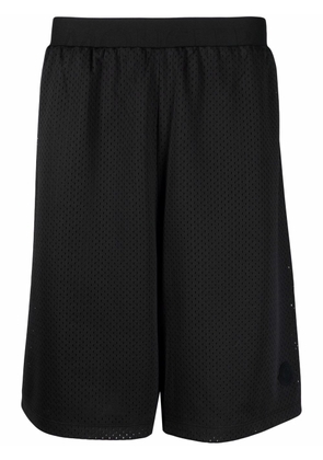 Moncler logo-waistband mesh shorts - Black