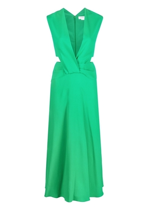 Victoria Victoria Beckham Twist Wrap cut-out detail midi dress - Green