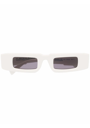 Kuboraum square frame sunglasses - White