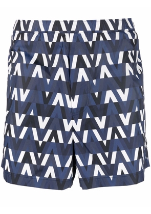 Valentino Garavani V pattern swimming shorts - Blue
