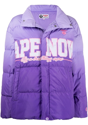 AAPE BY *A BATHING APE® gradient logo padded jacket - Purple