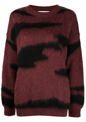 b+ab striped two-tone jumper - Red