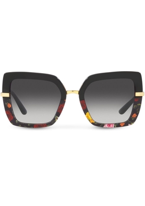 Dolce & Gabbana Eyewear tortoiseshell-frame logo sunglasses - Black