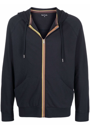 Paul Smith contrasting-trim zip-up hoodie - Blue