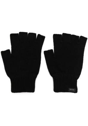 Paul Smith knitted cashmere fingerless gloves - Black