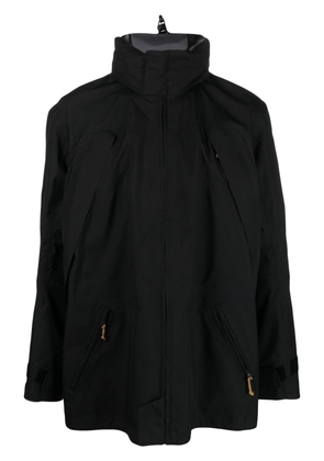 GR10K high-neck zip-fastening parka jacket - Black