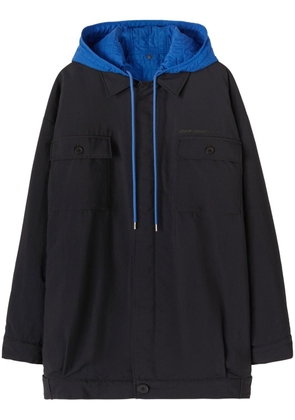 Off-White colour-block hooded jacket - Black