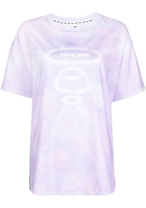 AAPE BY *A BATHING APE® logo-print short-sleeved T-shirt - Purple