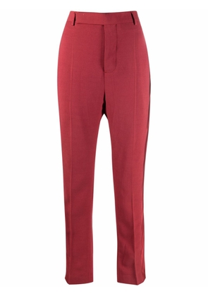 Rick Owens satin trim trousers - Red