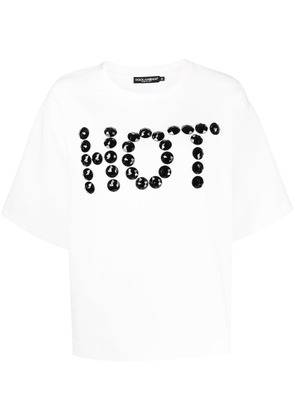 Dolce & Gabbana crystal-embellished T-shirt - White
