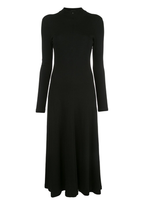 Rosetta Getty long sleeve zip-up turtleneck dress - Black