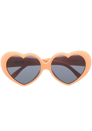 Moschino Eyewear heart-shaped frame sunglasses - Orange