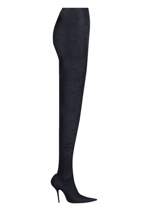Balenciaga Pantaleggings floral-jacquard trousers - Black