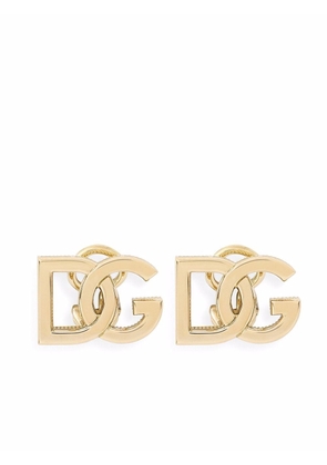 Dolce & Gabbana 18kt yellow gold logo clip-on earrings