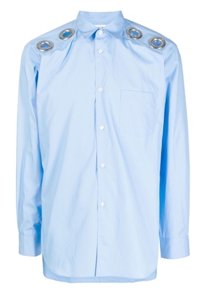 Comme Des Garçons Shirt cut-out ring-detail shirt - Blue