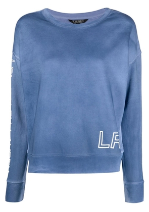 Lauren Ralph Lauren logo print-sleeve sweatshirt - Blue