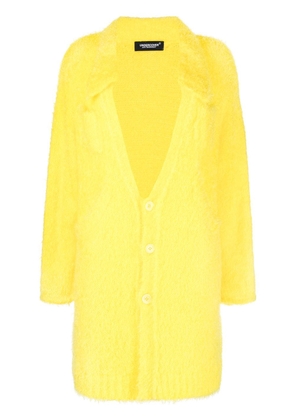 Undercover brushed knitted coat - Yellow