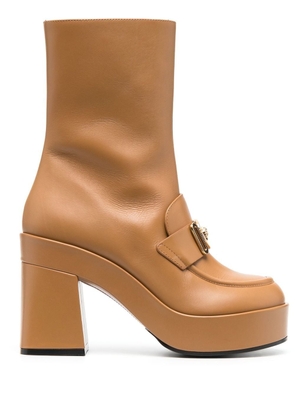 Versace Medusa Biggie platform boots - Brown