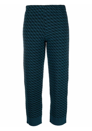 Jejia houndstooth cropped trousers - Blue