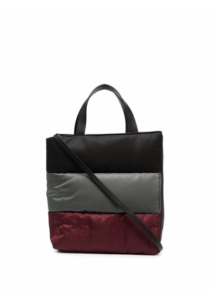 Marni colour-block puffer tote bag - Black