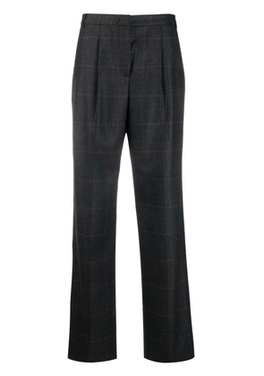 ASPESI check-pattern wide-leg trousers - Grey