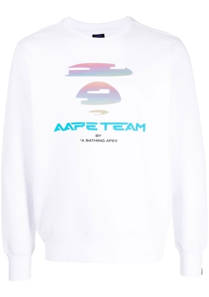 AAPE BY *A BATHING APE® graphic logo-print sweatshirt - White