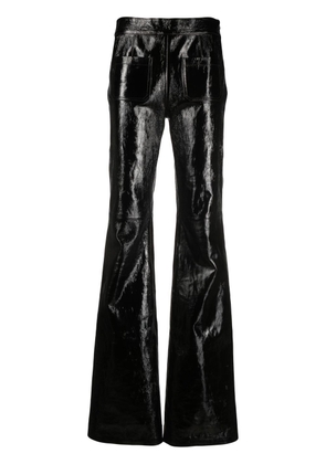 Dorothee Schumacher patent-leather flared trousers - Black
