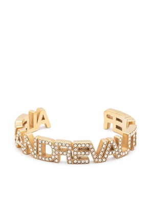 Alexandre Vauthier logo-lettering cuff bracelet - Gold