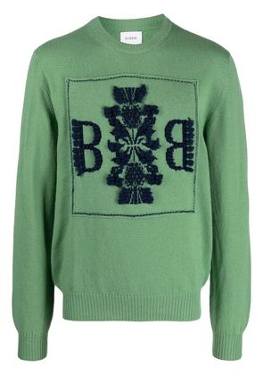 Barrie embroidered cashmere jumper - Green