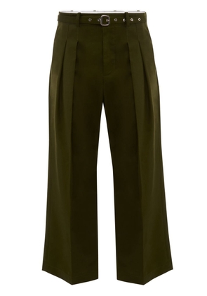JW Anderson pressed-crease tailored trousers - Green