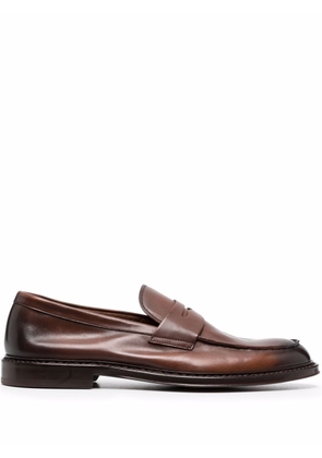 Doucal's distressed loafers - Brown