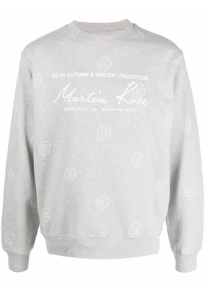 Martine Rose logo-print crew-neck sweatshirt - Grey