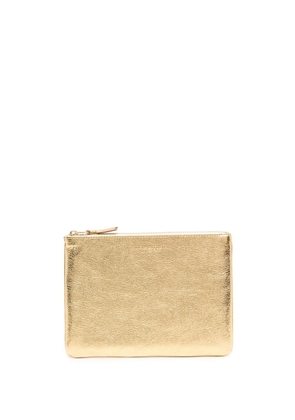 Comme Des Garçons Wallet embossed-logo pouch - Gold