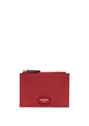 Lancel logo leather card holder - Red