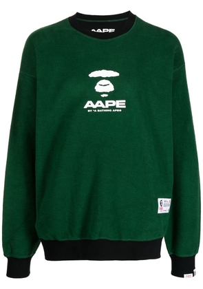 AAPE BY *A BATHING APE® logo-print cotton sweatshirt - Green