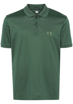C.P. Company logo-print cotton polo shirt - Green
