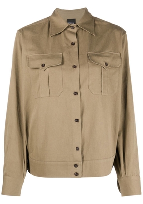 ASPESI long-sleeve cotton shirt - Brown