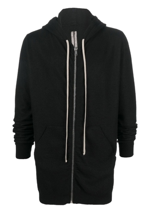Rick Owens cashmere zip-fastening hoodie - Black