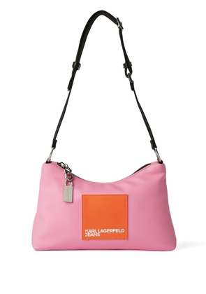 Karl Lagerfeld Jeans Tech logo-patch shoulder bag - Pink