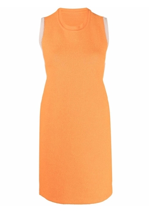 Jacquemus Sorbetto contrast-trim knitted mini dress - Orange
