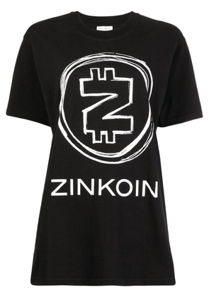 Natasha Zinko logo-print cotton T-shirt - Black