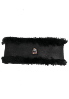 Parajumpers logo-patch shearling-lined headband - Black