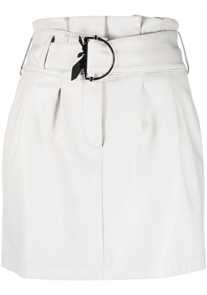 Patrizia Pepe essential belted mini skirt - Grey